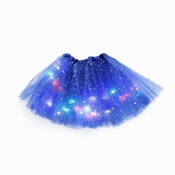 LED Light Up Ballerina Tutu Skirt Girls Adults Fairy Lights Stars Moon Sequins - Picture 3 of 16